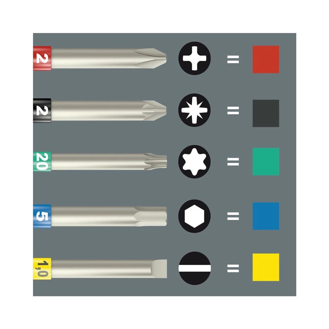 Wera Tools WERA-5059303001 Kraftform Kompakt 60 Tool Finder, 17pc 8 Wera Tools WERA-5059303001 Kraftform Kompakt 60 Tool Finder, 17pc - Image 6