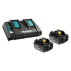 Makita MAK-Y-00359 DC18RD Dual Charger + 2x 5ah Batteries Starter Kit