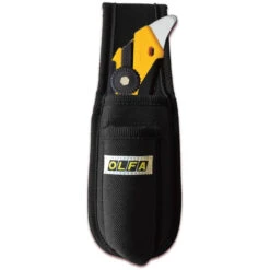 Olfa Blades OLFA-L-5/PCH Heavy-Duty Rubber Grip 18MM Fiberglass Reinforced Snap Off Knife W/ Utility Pouch