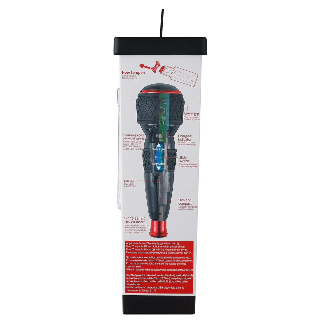 Vessel Tools VES-220USB1U Ball Grip Rechargeable Screwdriver 6 Vessel Tools VES-220USB1U Ball Grip Rechargeable Screwdriver - Image 4