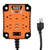 Klein KLE-29601 PowerBox 1, Magnetic Mounted Power Strip With Integrated LED Lights