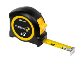 Stabila STAB-30716 Pocket Tape BM 100, 16' (5 M), Imperial Scale
