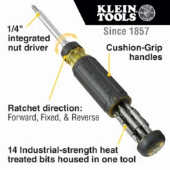 Klein KLE-32305 15-in-1 Multi-Bit Ratcheting Screwdriver -Makita Shop Sales 32305 callout 1 00304.1679321772