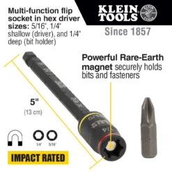 Klein KLE-32768 3 In 1 Impact Flip Socket Set, 1/4-Inch 5/16-Inch 18 Klein KLE-32768 3 In 1 Impact Flip Socket Set, 1/4-Inch 5/16-Inch -Makita Shop Sales 32767 callout1 b 77163.1672842760