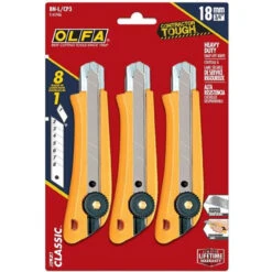 Olfa Blades OLFA-BN-L/CP3 3pk 18mm Ratchet Lock Basic Utility Knife 9 Olfa Blades OLFA-BN-L/CP3 3pk 18mm Ratchet Lock Basic Utility Knife -Makita Shop Sales 33395 olfa bnl cp3 1141946 snapoff knife 2 82869.1682085272