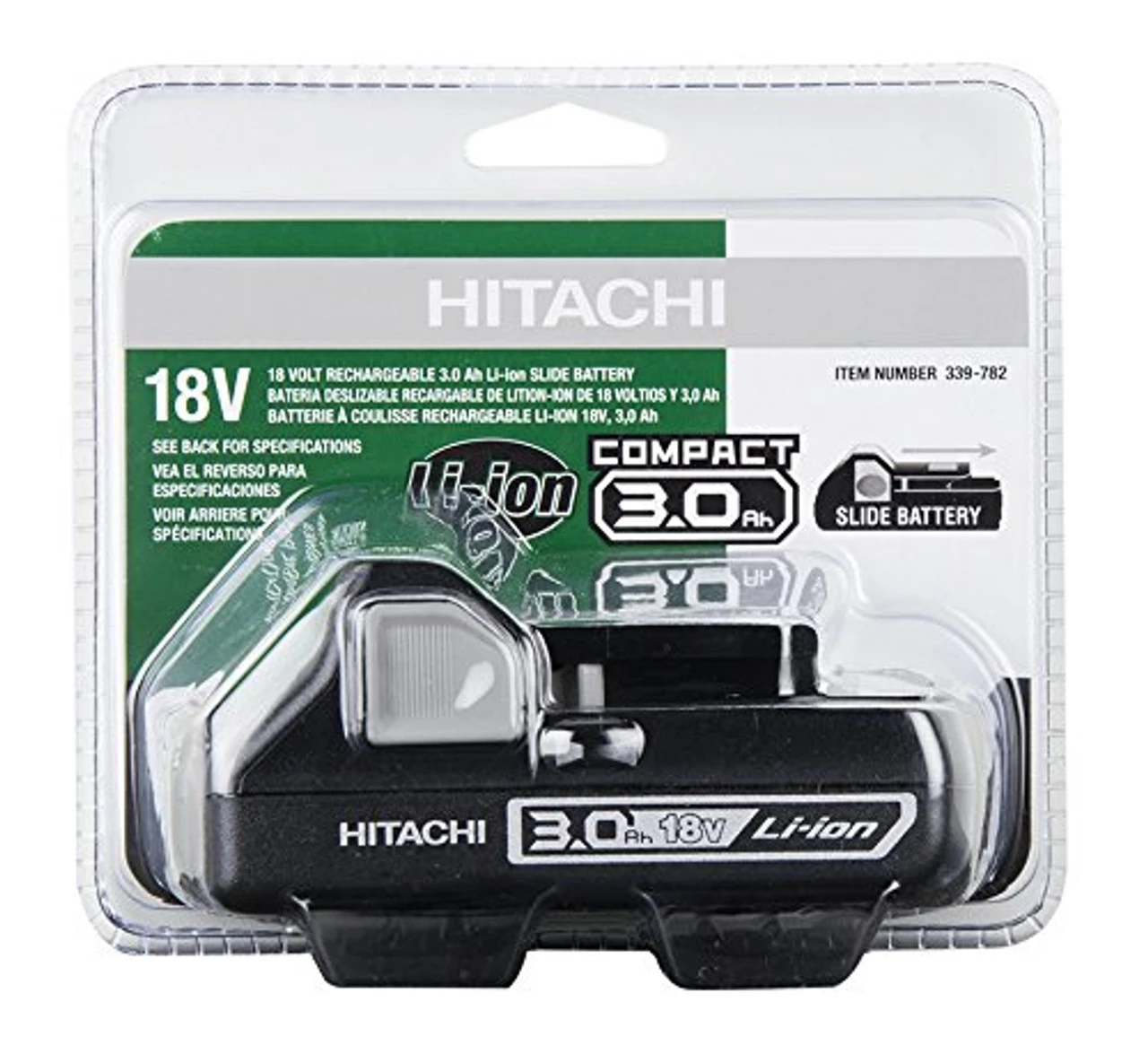 Metabo-HPT HPT-339782 Compact 18V 3.0 Amp Hour Lithium-Ion Slide Style Battery 4 Metabo-HPT HPT-339782 Compact 18V 3.0 Amp Hour Lithium-Ion Slide Style Battery - Image 2