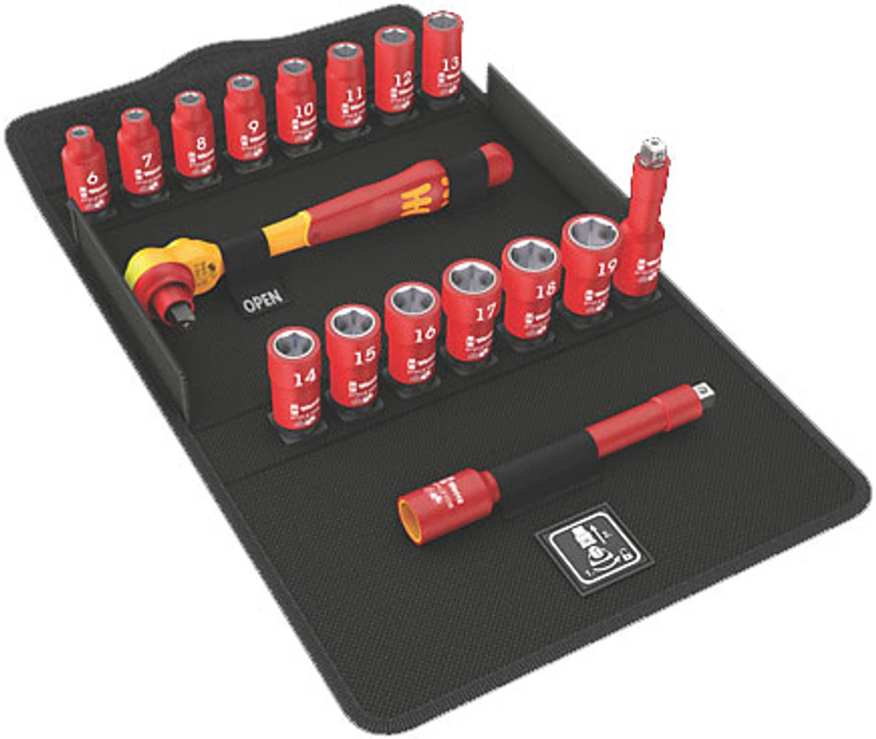 Wera Tools WERA-05004970001 8100 SB VDE 1 Zyklop Ratchet Set - Insulated - Switch Lever - 3/8" Drive - Metric (17-Pieces) 3 Wera Tools WERA-05004970001 8100 SB VDE 1 Zyklop Ratchet Set - Insulated - Switch Lever - 3/8" Drive - Metric (17-Pieces)