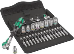 Wera Tools WERA-0500401X001 1/4In Drive Zyklop Speed Ratchet Set, 28Pc