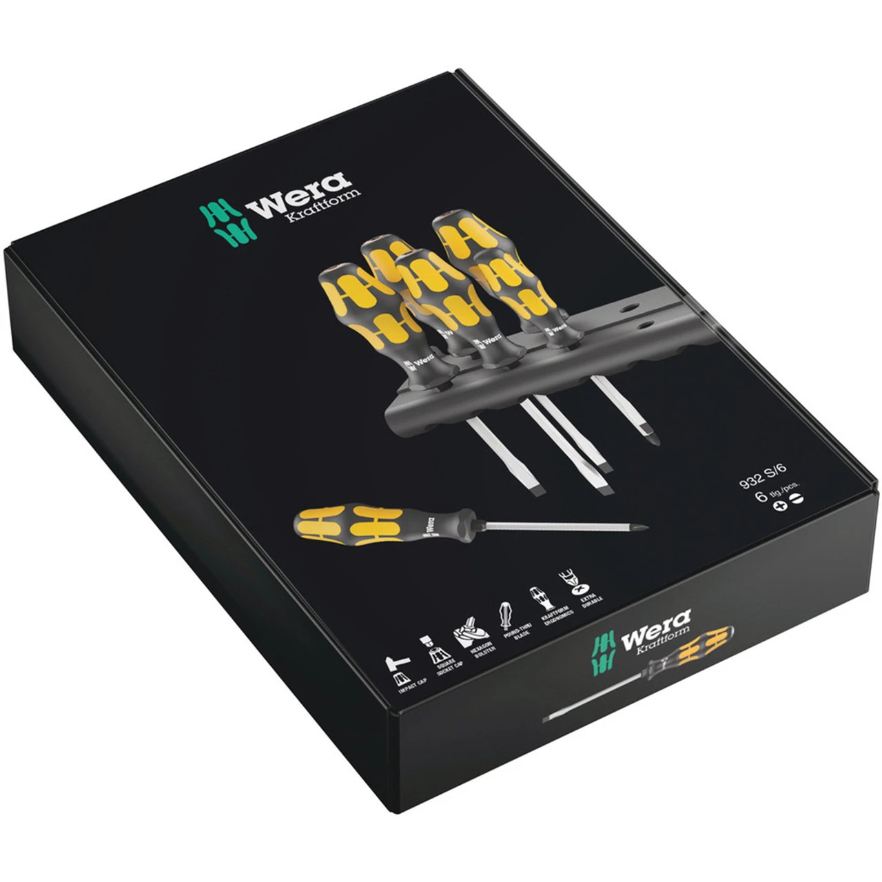Wera Tools WERA-05018283001932 S/6 Screwdriver KRAFTFORM Chiseldriver 6-Piece Set & Rack 4 Wera Tools WERA-05018283001932 S/6 Screwdriver KRAFTFORM Chiseldriver 6-Piece Set & Rack - Image 2