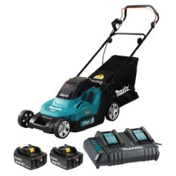 Makita MAK-DLM432CT2 18Vx2 LXT 17" Cordless Lawn Mower 2x 5.0Ah Kit