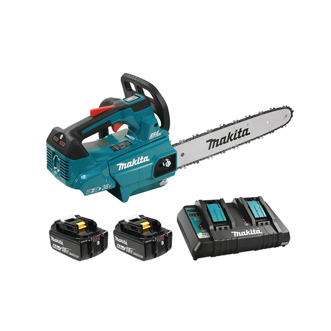Makita MAK-DUC356PG2 14" Top Handle Brushless Chainsaw 2x 6.0Ah Kit 3 Makita MAK-DUC356PG2 14" Top Handle Brushless Chainsaw 2x 6.0Ah Kit