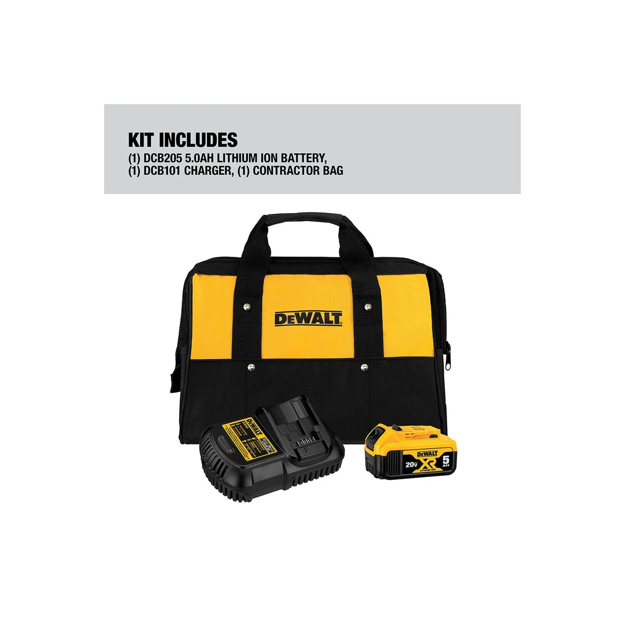 DEWALT DEW-DCB205CK 20V MAX 5.0Ah Battery Charger Kit With Bag 4 DEWALT DEW-DCB205CK 20V MAX 5.0Ah Battery Charger Kit With Bag - Image 2