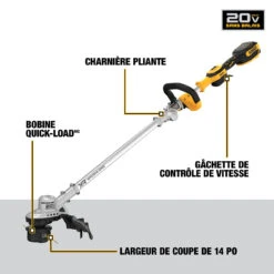 DEWALT DEW-DCST922P1 20V MAX Cordless Brushless 14" Folding String Trimmer 5.0Ah Kit -Makita Shop Sales Ecomm Medium DCST922P1 FR GEC1 83737.1677076141