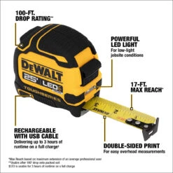 DEWALT DEW-DWHT35625S TOUGHSERIES 25 FT Lighted Tape Measure 15 DEWALT DEW-DWHT35625S TOUGHSERIES 25 FT Lighted Tape Measure -Makita Shop Sales Ecomm Medium DWHT35625S EN GEC2 54020.1674250934