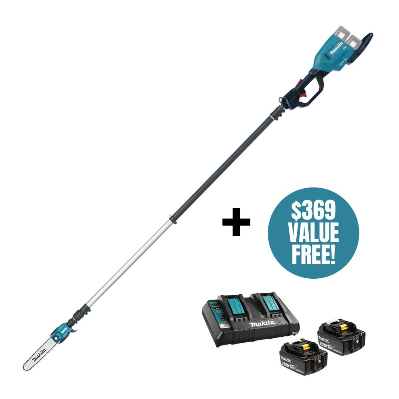 Makita MAK-DUA251Z Hand Held 18VX2 Brushless 10" Telescoping Chainsaw 3 Makita MAK-DUA251Z Hand Held 18VX2 Brushless 10" Telescoping Chainsaw
