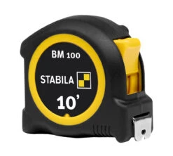 Stabila STAB-30710 BM100 Pocket Tape 10′ (3 M), Imperial