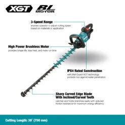 Makita MAK-UH005GZ-T-04313 40V MAX XGT 30in Hedge Trimmer With Starter Kit -Makita Shop Sales UH005GZ 03 28820 79238.1681231289