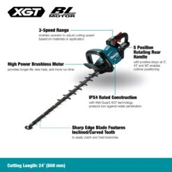 Makita MAK-UH006GZ-T-04313 40V MAX XGT 24in Hedge Trimmer With Sharp Edge Blade With Starter Kit -Makita Shop Sales UH006GZ 03 14953 94542.1681232003