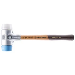 Halder HAL-3117 Simplex Mallet, White Superplastic And Soft Blue Rubber / ALUMINUM