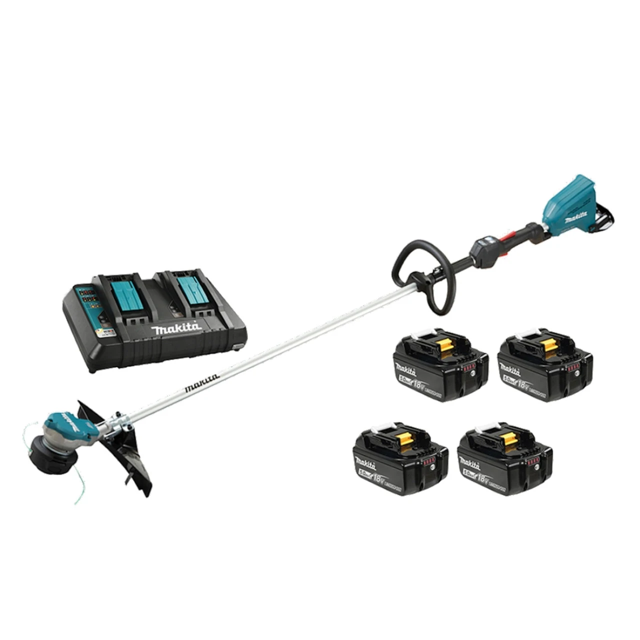 Makita MAK-DUR368LPT4 18Vx2 15" Brushless Line Trimmer 4x 5.0Ah Kit 3 Makita MAK-DUR368LPT4 18Vx2 15" Brushless Line Trimmer 4x 5.0Ah Kit