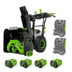 New Products 5 EGO Power EGO-SNT2406-4 POWER+ 24In Self-propelled 2-stage Snow Blower With Peak Power With (2) 700w Turbo Charger And (4) 10.0Ah Battery Kit