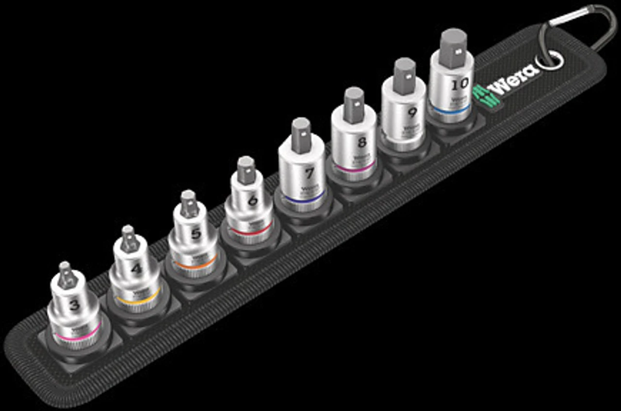 Wera Tools WERA-05003971001 Belt B 2 Zyklop In-Hex-Plus Bit Socket Set With Holding Function - 3/8" Drive (8-Pieces) 4 Wera Tools WERA-05003971001 Belt B 2 Zyklop In-Hex-Plus Bit Socket Set With Holding Function - 3/8" Drive (8-Pieces) - Image 2