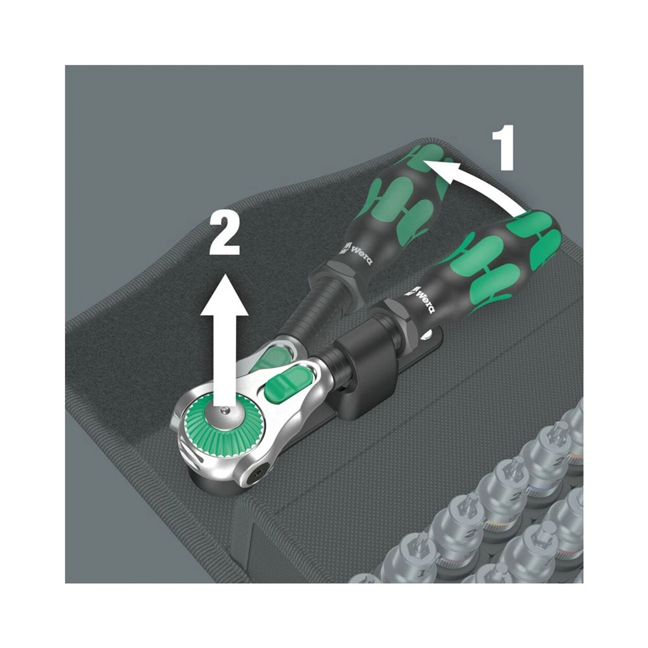 Wera Tools WERA-5003536001 3/8 Drive 8100 SB All-in Zyklop Speed Ratchet Set 10 Wera Tools WERA-5003536001 3/8 Drive 8100 SB All-in Zyklop Speed Ratchet Set - Image 8