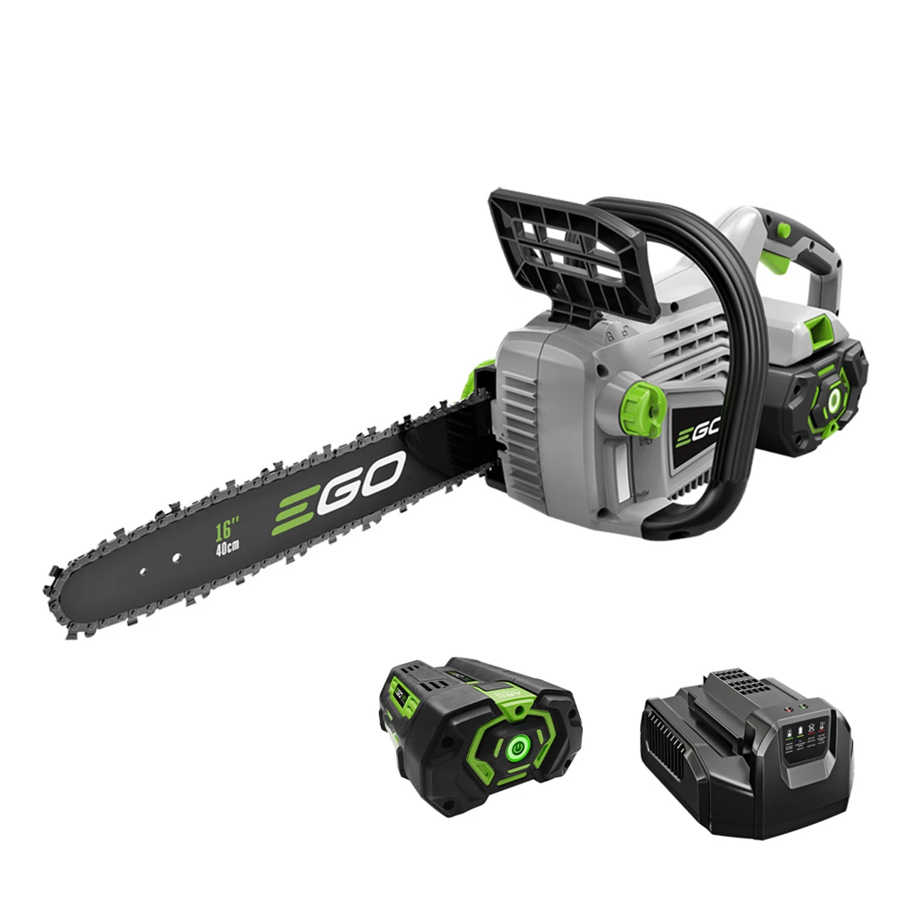EGO Power EGO-CS1604 POWER+ 56V Brushless 16in Chainsaw 5.0Ah Kit 3 EGO Power EGO-CS1604 POWER+ 56V Brushless 16in Chainsaw 5.0Ah Kit
