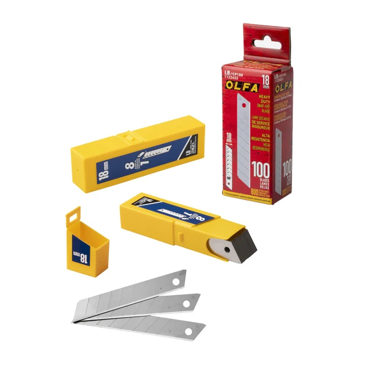 Olfa Blades OLFA-LB-CP100 100-Pack 18mm LB Silver Snap-Off Blade 4 Olfa Blades OLFA-LB-CP100 100-Pack 18mm LB Silver Snap-Off Blade - Image 2