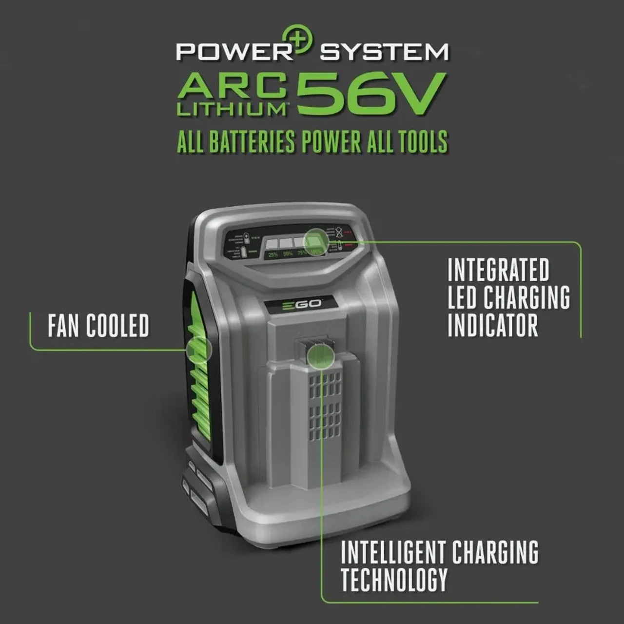 EGO Power EGO-CH5500 POWER+ 56V Rapid Charger 4 EGO Power EGO-CH5500 POWER+ 56V Rapid Charger - Image 2