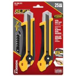 Olfa Blades OLFA-XH-1BB/CP2 Extra Heavy-Duty Ratchet-Lock ULTRASHARP Snap-Off Utility Knife (2-Pack)
