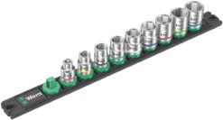 Wera Tools WERA-05005430001 Magnetic Socket Rail B 4 Zyklop Socket Set - 3/8" Drive (9-Pieces)